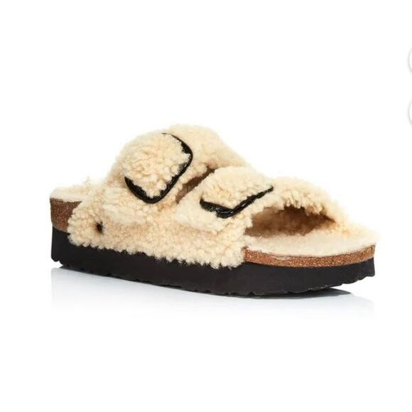 Papillio Shearling Platform Sandals - Picture 1 of 8